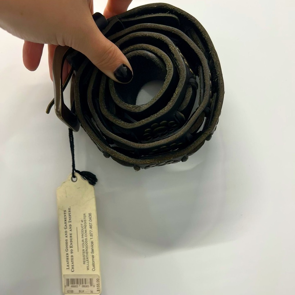 Will brand handmade leather belt size 36
